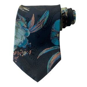 Vintage Zionetti Italian Silk Collection Floral Paisley Neck Tie
